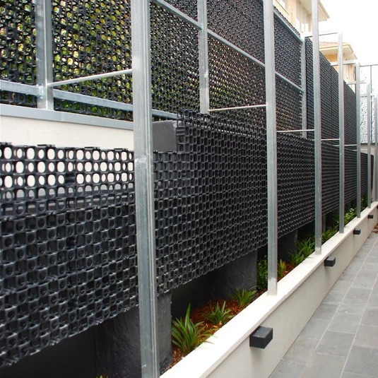 Decorative wave-style screen made from upcycled plastic